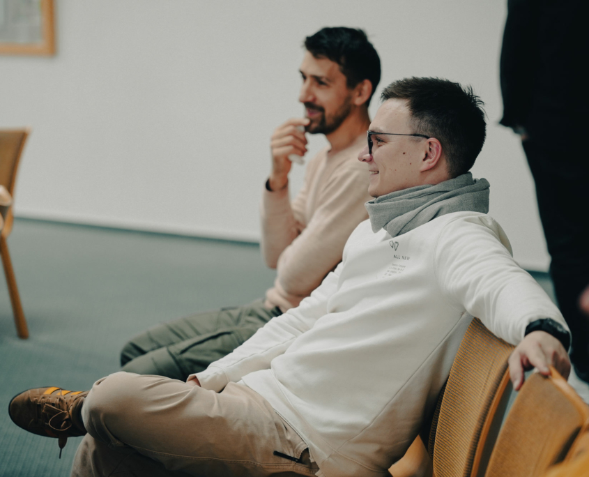 a student is enjoying the sermon at the European Theological Seminary